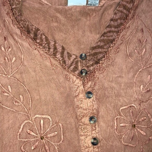 RAINFOREST café large vintage embroidered dress - Picture 6 of 7